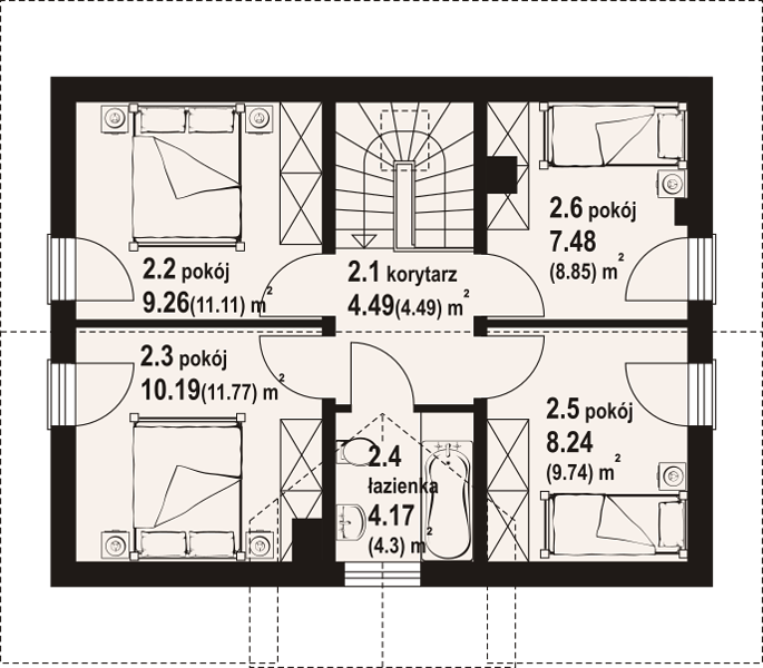 План 2 этажа дома BKF-3158-23 План 2 этажа дома BKF-3158-23